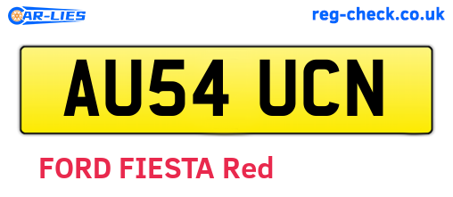 AU54UCN are the vehicle registration plates.