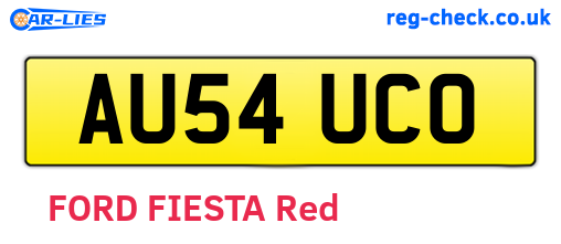 AU54UCO are the vehicle registration plates.