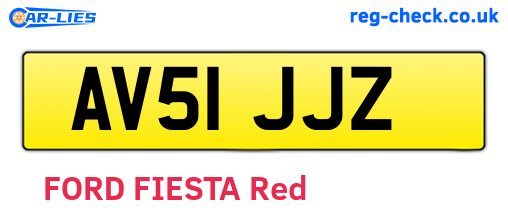 AV51JJZ are the vehicle registration plates.