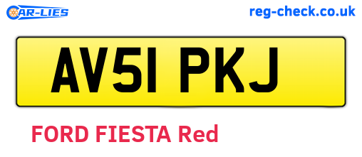 AV51PKJ are the vehicle registration plates.
