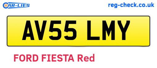 AV55LMY are the vehicle registration plates.