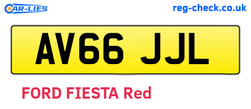 AV66JJL are the vehicle registration plates.