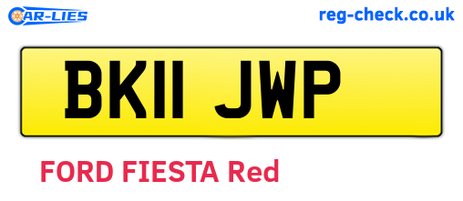 BK11JWP are the vehicle registration plates.