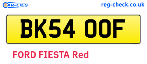 BK54OOF are the vehicle registration plates.