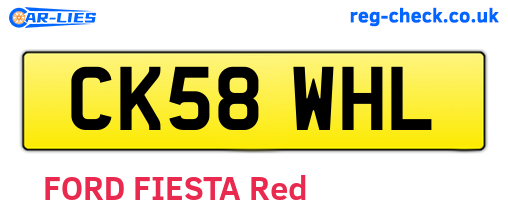 CK58WHL are the vehicle registration plates.