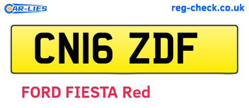 CN16ZDF are the vehicle registration plates.