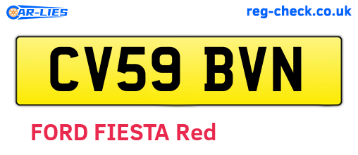 CV59BVN are the vehicle registration plates.