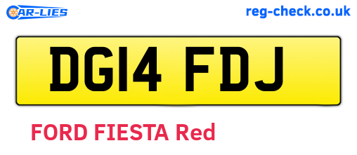 DG14FDJ are the vehicle registration plates.