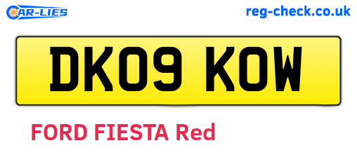 DK09KOW are the vehicle registration plates.
