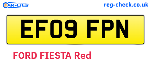 EF09FPN are the vehicle registration plates.