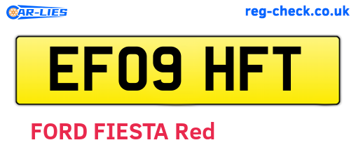 EF09HFT are the vehicle registration plates.