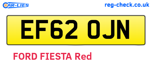 EF62OJN are the vehicle registration plates.