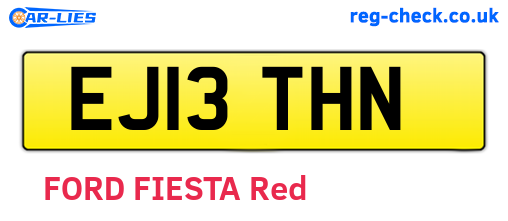 EJ13THN are the vehicle registration plates.