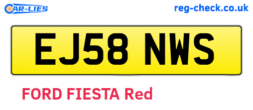 EJ58NWS are the vehicle registration plates.