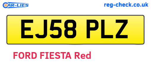 EJ58PLZ are the vehicle registration plates.