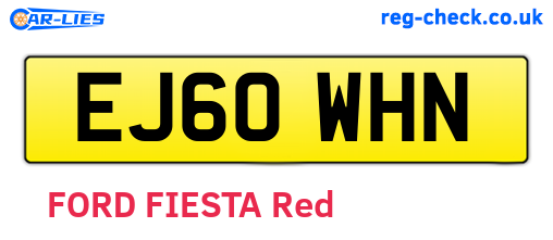 EJ60WHN are the vehicle registration plates.