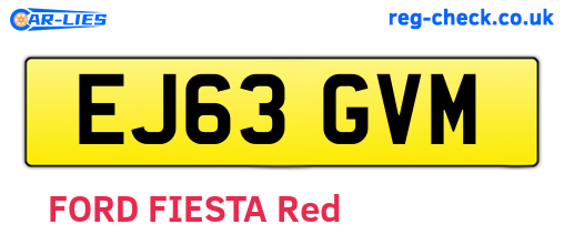 EJ63GVM are the vehicle registration plates.