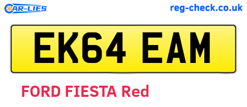 EK64EAM are the vehicle registration plates.