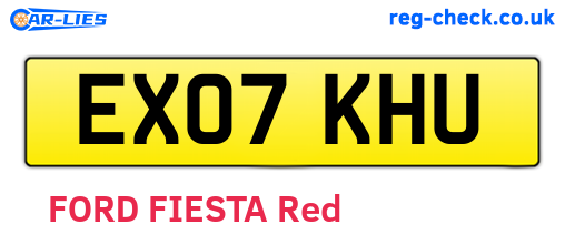 EX07KHU are the vehicle registration plates.