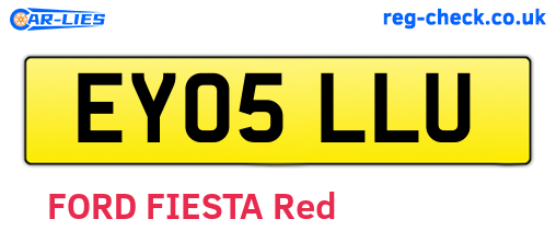 EY05LLU are the vehicle registration plates.
