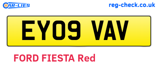 EY09VAV are the vehicle registration plates.