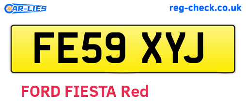 FE59XYJ are the vehicle registration plates.