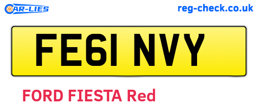 FE61NVY are the vehicle registration plates.