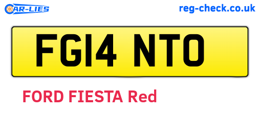 FG14NTO are the vehicle registration plates.