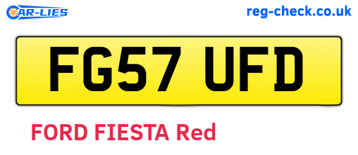 FG57UFD are the vehicle registration plates.