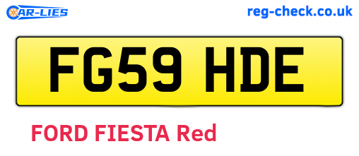 FG59HDE are the vehicle registration plates.