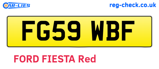 FG59WBF are the vehicle registration plates.