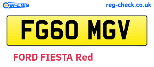 FG60MGV are the vehicle registration plates.