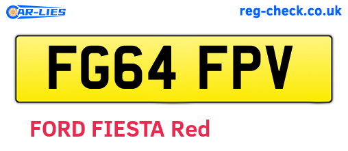 FG64FPV are the vehicle registration plates.