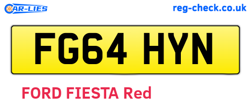 FG64HYN are the vehicle registration plates.