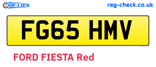 FG65HMV are the vehicle registration plates.
