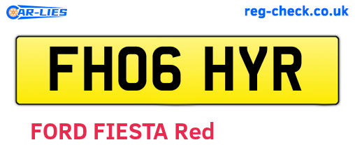 FH06HYR are the vehicle registration plates.