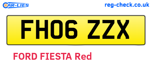 FH06ZZX are the vehicle registration plates.