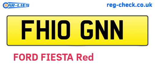 FH10GNN are the vehicle registration plates.