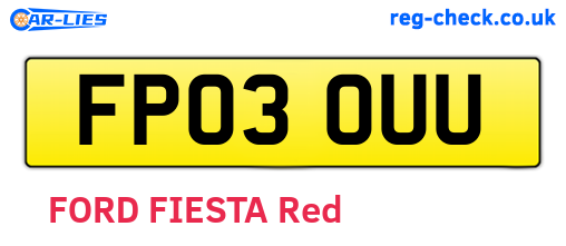 FP03OUU are the vehicle registration plates.