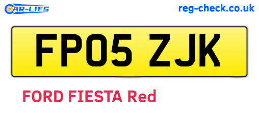 FP05ZJK are the vehicle registration plates.