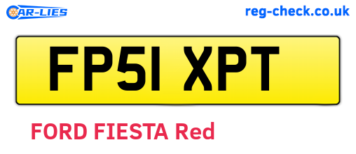 FP51XPT are the vehicle registration plates.