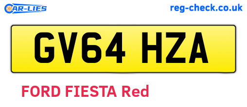 GV64HZA are the vehicle registration plates.