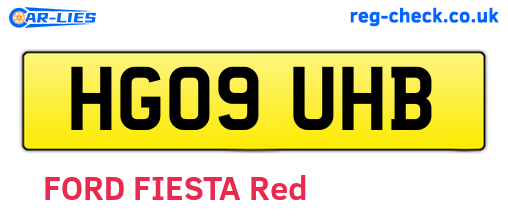 HG09UHB are the vehicle registration plates.