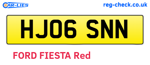 HJ06SNN are the vehicle registration plates.