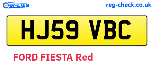 HJ59VBC are the vehicle registration plates.