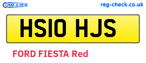 HS10HJS are the vehicle registration plates.