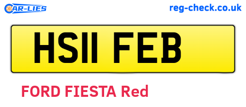 HS11FEB are the vehicle registration plates.