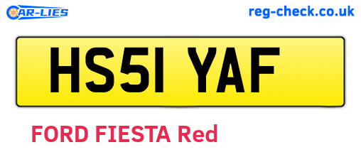 HS51YAF are the vehicle registration plates.