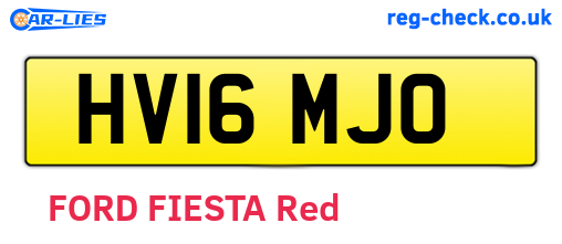 HV16MJO are the vehicle registration plates.