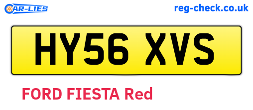 HY56XVS are the vehicle registration plates.